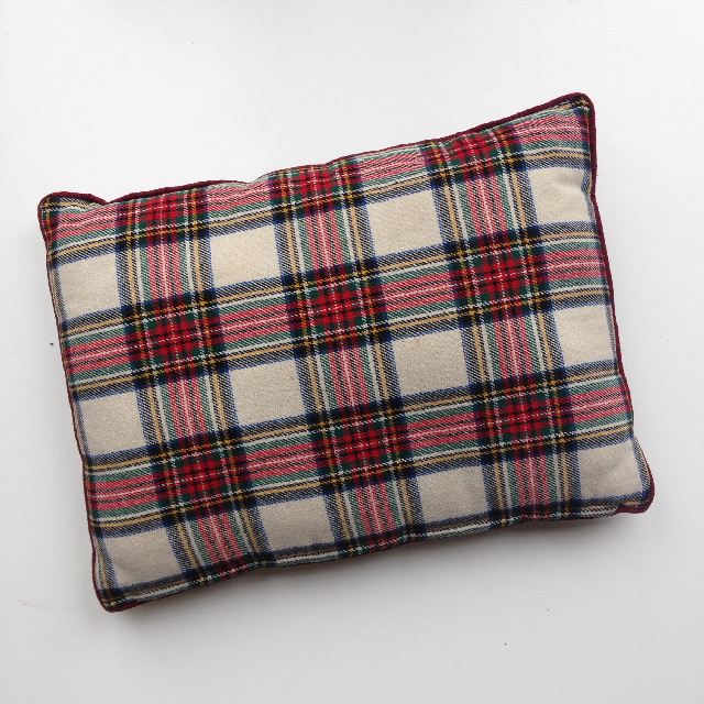 CUSHION, Tartan - Red Black Cream Pillow